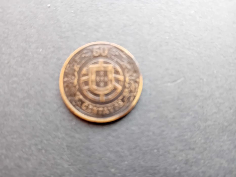 Moeda de $50 1924 cobre muito bem conservada, rarissima , verdadeira
