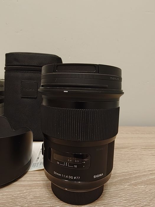 SIGMA 50mm F1.4DG Art Nikon F + filtry UV / ND  Stan jak nowy