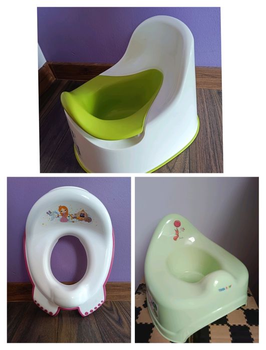 Nakładka sedesowa antypoślizgowa i nocnik x2