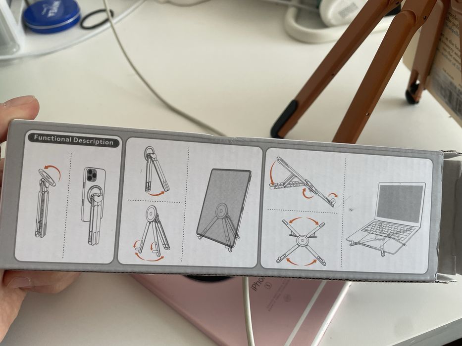 Suporte Magnético Universal para Telemóvel, Tablet, Laptop e Livro