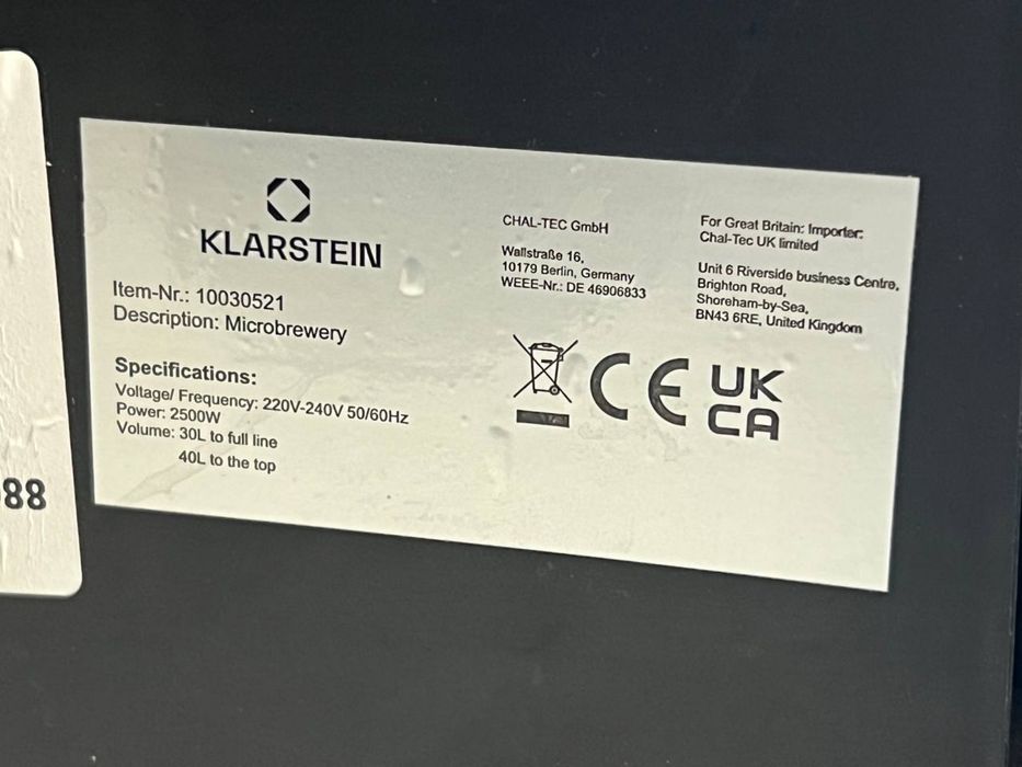 Пивоварня з рециркуляцією з Німеччини Klarstein Mundschenk 10030521