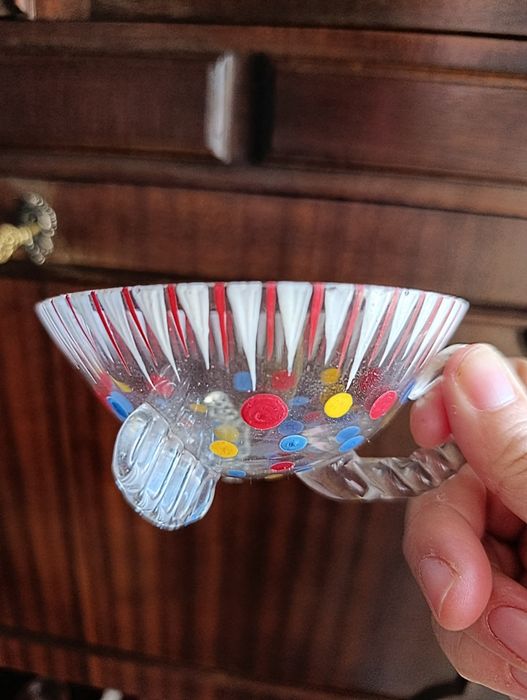 Conjunto de 5 Taças/ Chávenas em vidro Murano