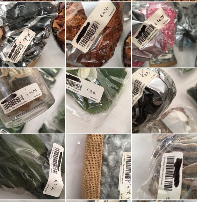 Lote Artigos decorativos conchas pedras petalas areia etc (decoração)