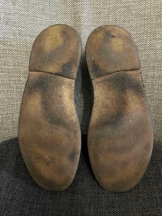 Чоловічі зелені туфлі замшеві clarks