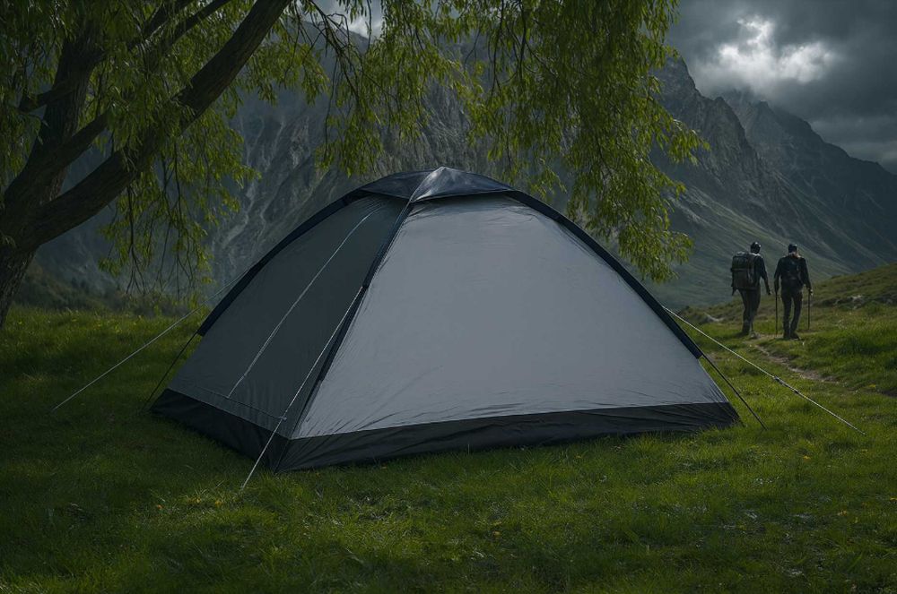 Mocny Duży Wodoodporny Namiot Turystyczny Kempingowy 2 osobowy +GRATIS