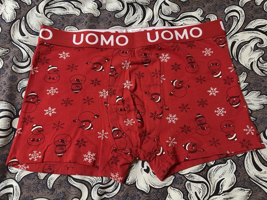 Боксерки чоловічі, подарунок, чоловіча білизна, труси новорічні