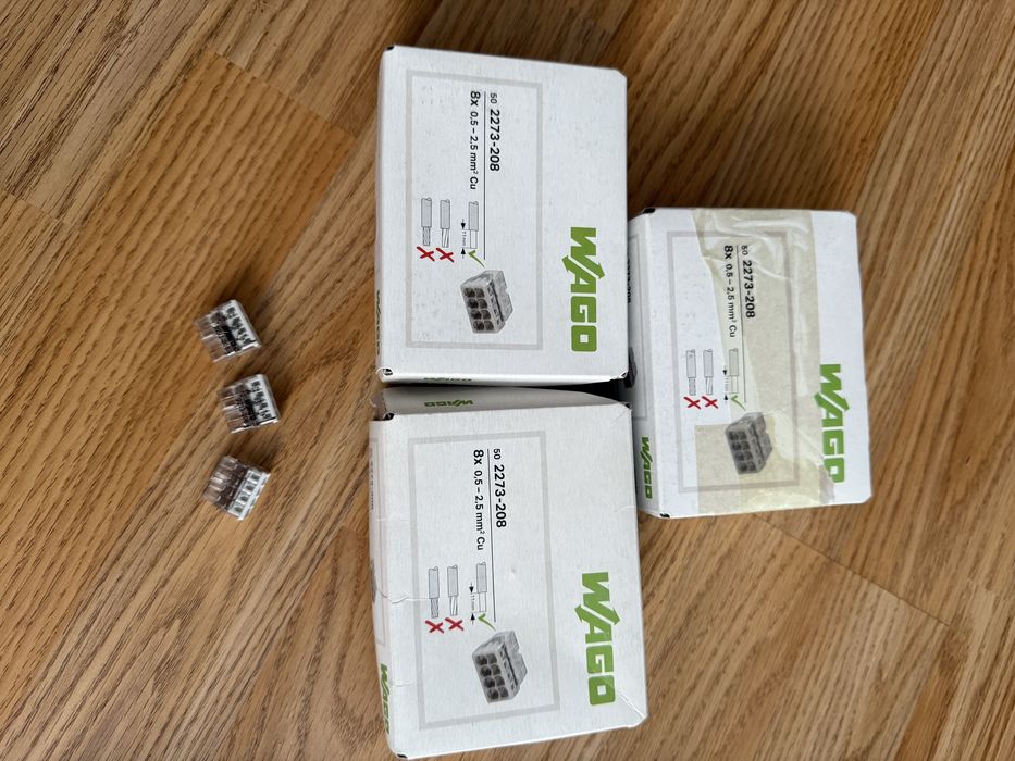 WAGO 3,5,8 клеммы (оригинал,)— 50, 25, 100 шт в упаковке