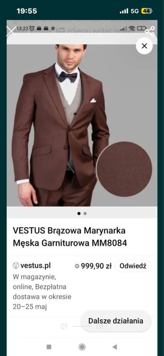 Garnitur czekolafowy meski 185-190 wzrost