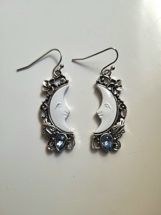 Kolczyki słowiańskie boho etniczne księżyce moon slavic etnic earrings