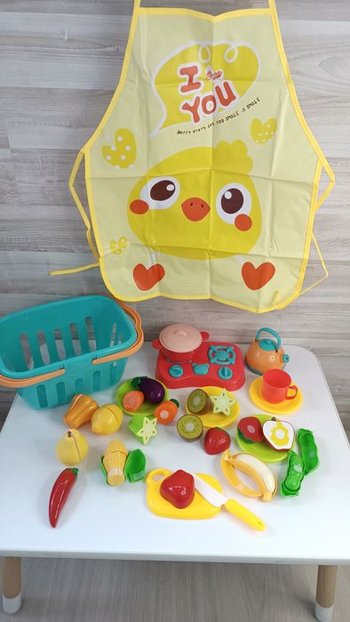 Фрукти,  овочі на липучках, посуд, в кошику (олх доставкою 490грн)