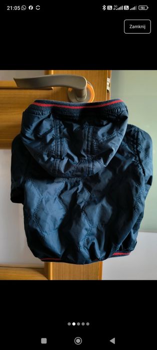 Kurtka dziecięca, granatowa z kapturem