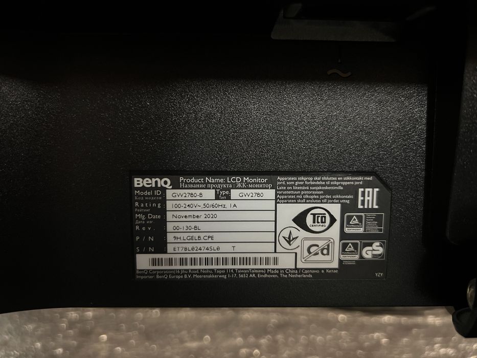 Монітор Benq 27 діагональ