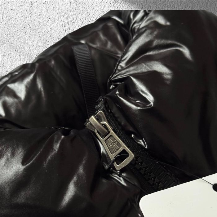 Куртка Moncler  пуховик, чорний глянцевий Монклер