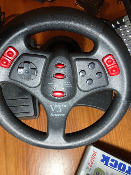 Playstation 1 - Volante com pedais V3