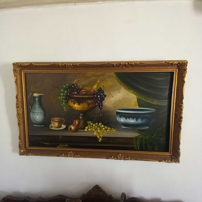 Pintura a óleo natureza morta