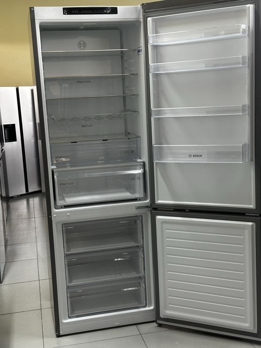 Сток Широкий холодильник під чорним склом від Siemens iq800 Гарантія Доставка