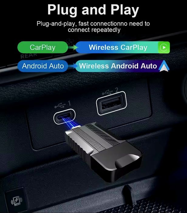 Бездротовий адаптер CarPlay android auto