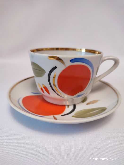 Чайный сервиз Жито Городница, Яблоко Полонное. СССР ретро, винтаж.