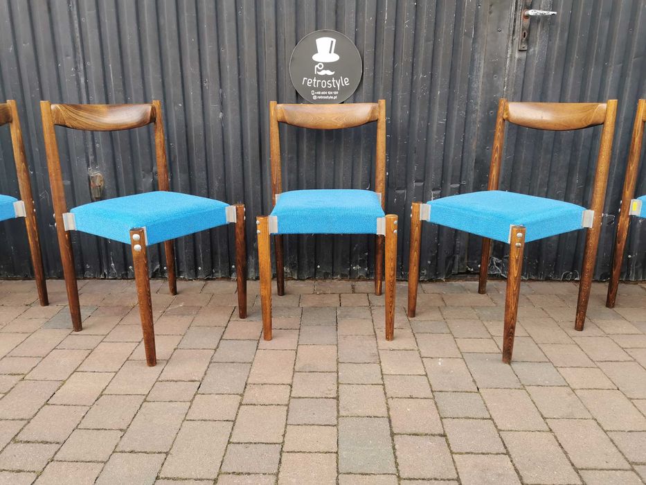 Designerskie krzesła sztaplowane, M. Navratil- Czechosłowacja '60, PRL