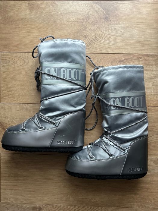 Moon boot 39/41 srebrne