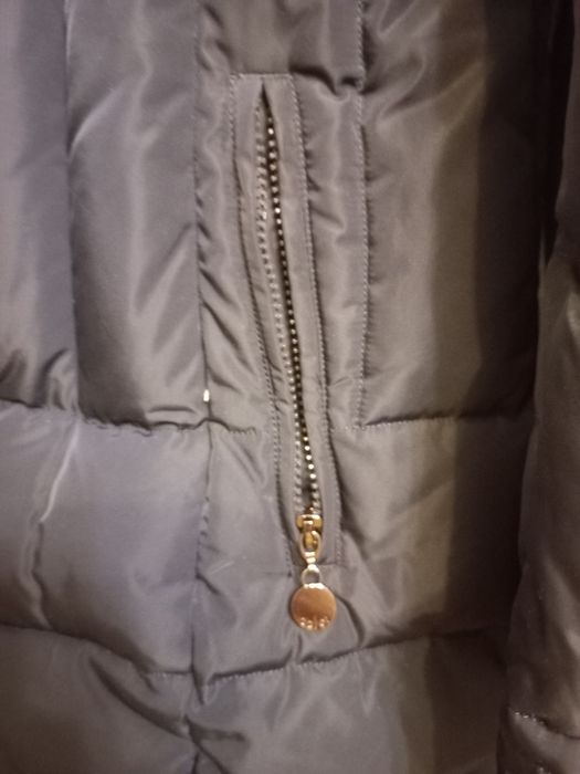 Пуховик женский р.48-50 цвет темно синий