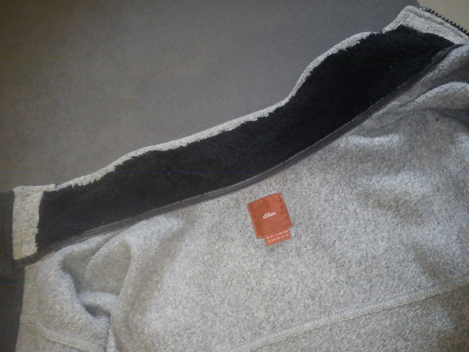 bluza S.Oliver polar swetrowaty szara XL j. nowa szara popielata WARTO