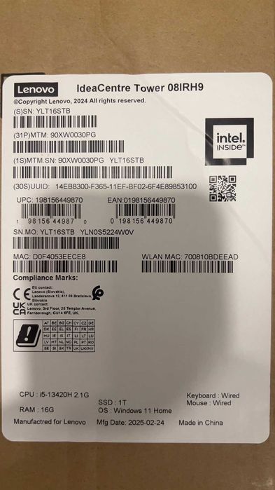 Lenovo IdeaCentre Tower 08IRH9 – i5 13ª Gen