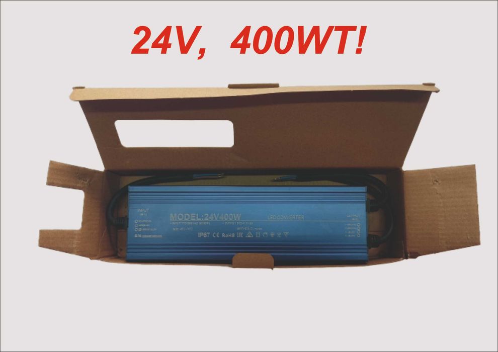 Блок живлення гермет. 400W 24V 16.6A IP67