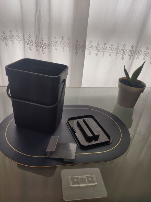 Caixote do lixo de Parede para Casa de Banho / Cozinha 3L Preto