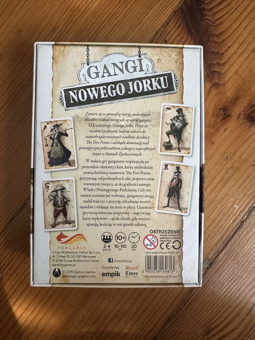 Gangi Nowego Jorku gra karciana stan idealny