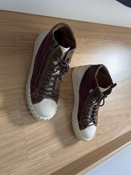 Tenis botas zillian camurca e pele