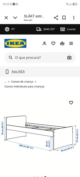 Cama de solteiro ikea