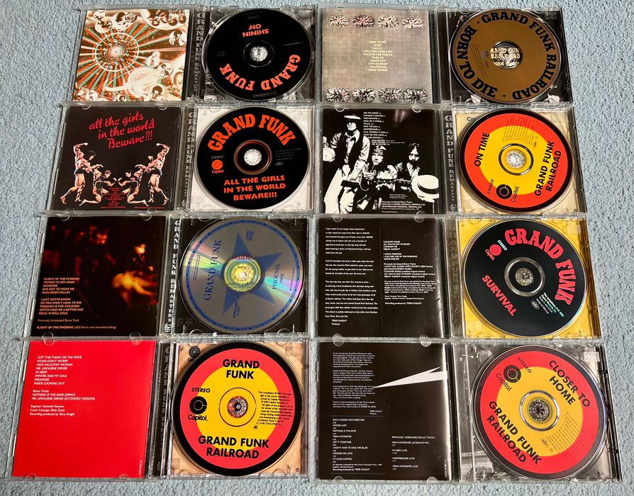 CD диски: Grand Funk;  Black Sabbath;  Savoy Brown; Black Rock; Jethro Tul.