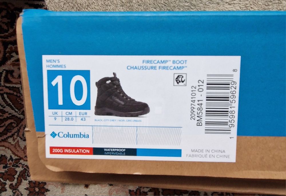 Черевики чоловічі Columbia Firecamp оригінал 43р.