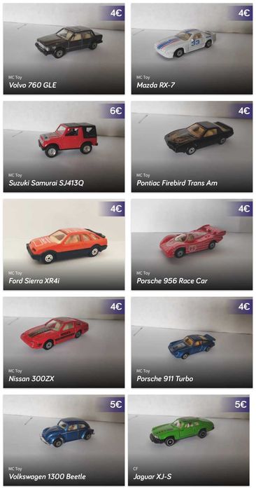 Diecast miniaturas carrinhos Corgi, Poliguri, Guisval, Yatming, etc