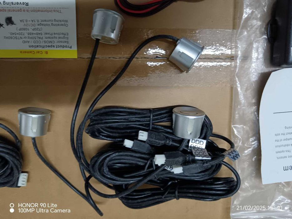 Rear Parking Sensor Kit with 4 Sensors and Color Display.64740552307074121