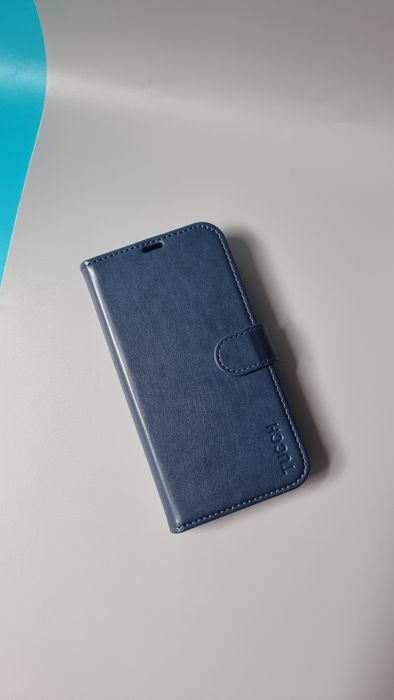 Etui Portfelowe do iPhone 15  6,1 granatowy, RFID