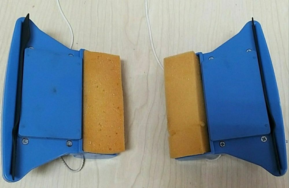 Limpa vidros magnético.