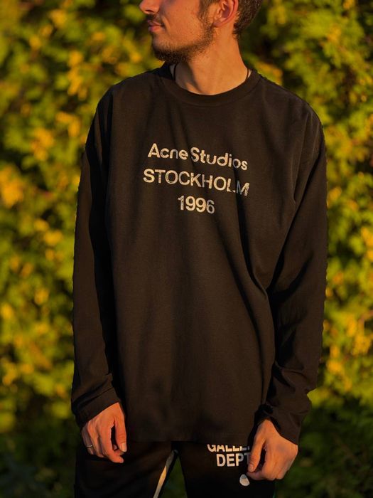 Без Предоплат‼️ Лонгслів ВІД БРЕНДУ Acne Studio Колір:Чорний / Блий