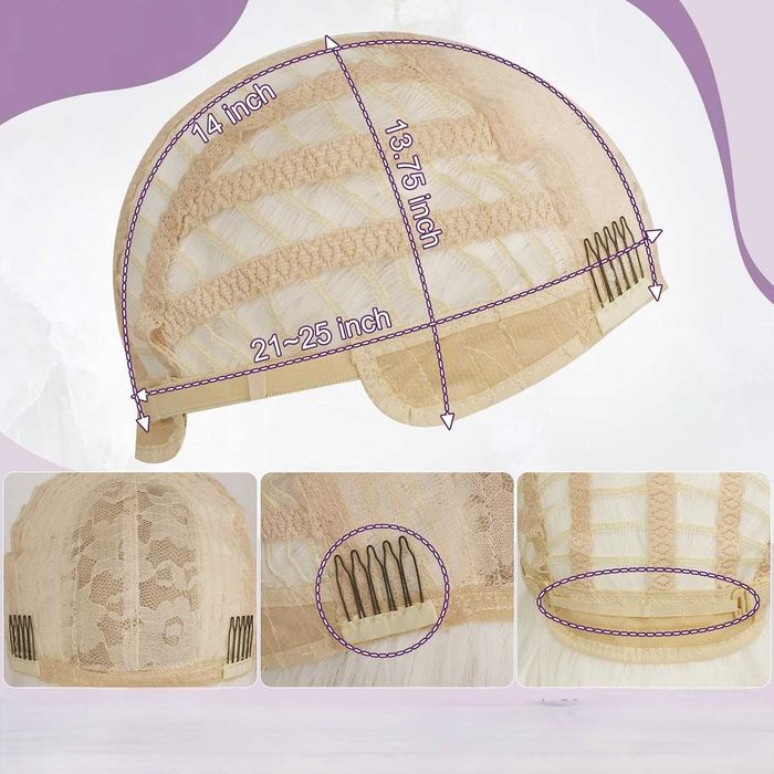BARSDAR Długa Peruka Platynowy Blond 50 cm z grzywką