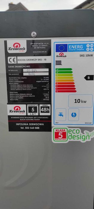 Kocioł / piec C.O. KRZACZEK SKG 10kW MC 5 KLASA