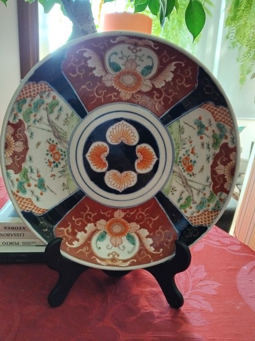 Grande prato Imari Japonês  - Séc.  XIX
