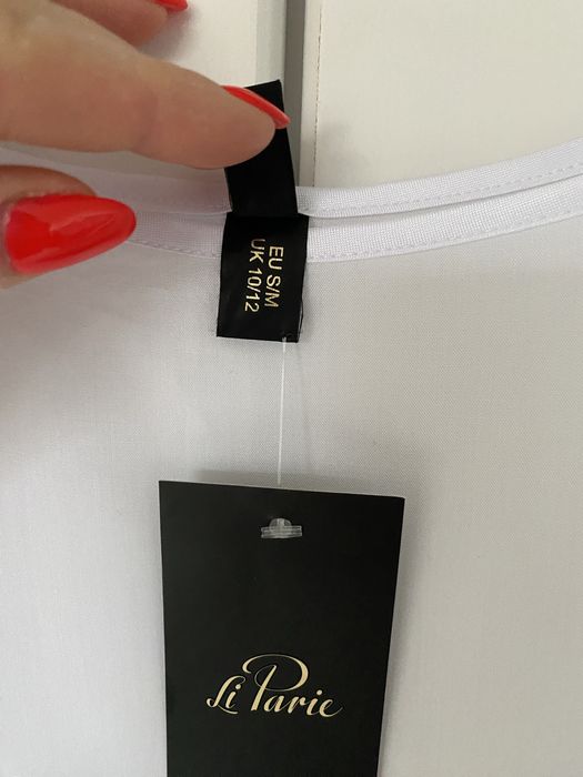 Li parie biała elegancka bluzka wizytowa koszula