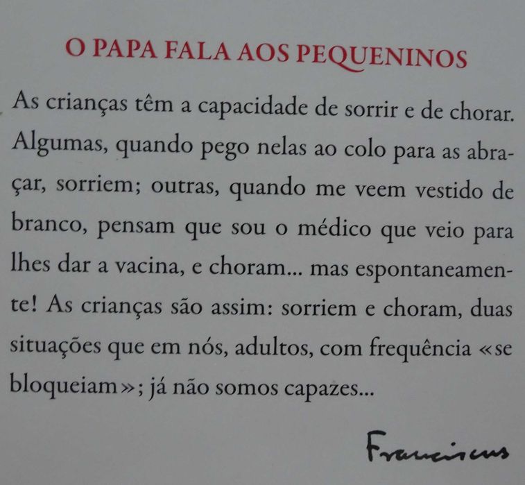 Um Amigo Vestido de Branco - O Papa Fala Aos Pequeninos (Francisco)