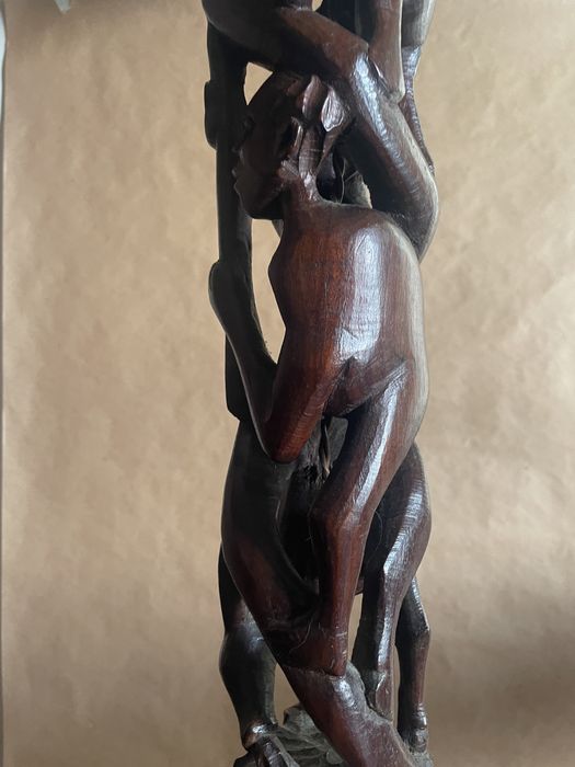 Candeeiro de oe alto arte maconde