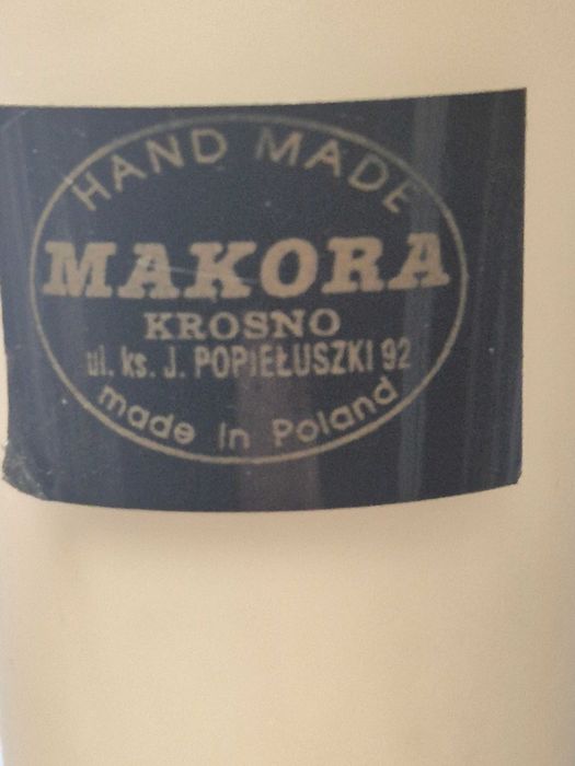 Szklany wazon z huty szkła Makora z Krosna
