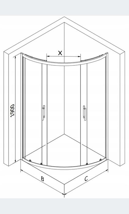 Kabina prysznicowa z brodzikiem 70x70