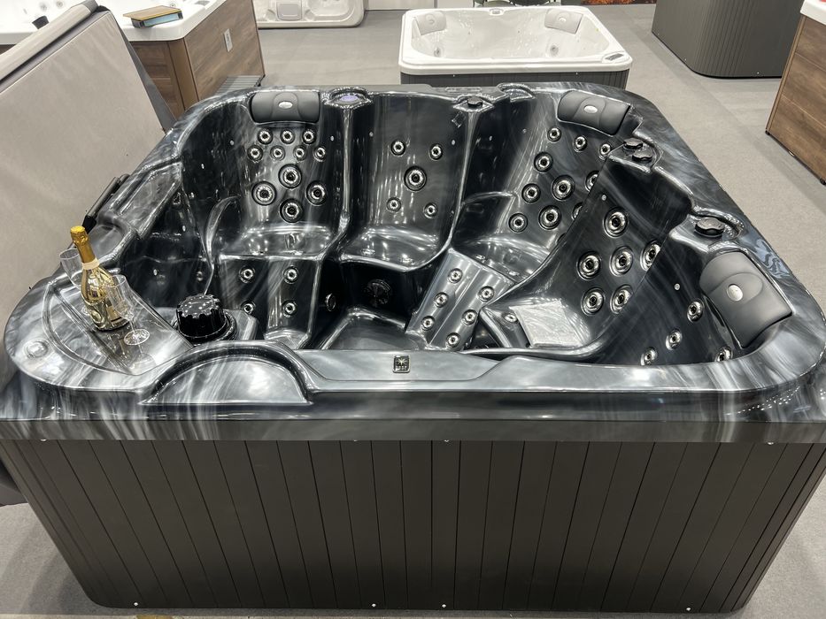 Wanna Ogrodowa NORDPOOL ABISKO PREMIUM BLACK EDITION – 74 dysze – 2 leżanki / Jacuzzi / Spa