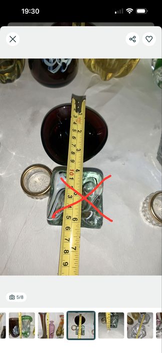 Ваза   конфетница  гутное стекло