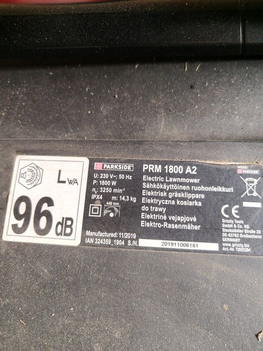 Kosiarka Parkside PRM 1800 A2 bez silnika